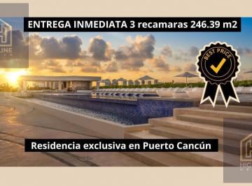 Departamento · 246m² · 3 Recámaras · 2 Estacionamientos · Departamento de Lujo en Venta Puerto Cancún 3 Recámaras