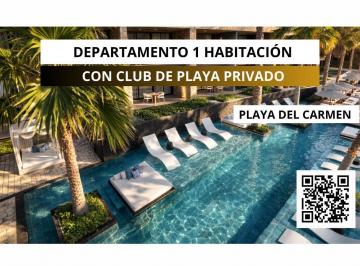 Departamento · 63m² · 1 Recámara · 1 Estacionamiento · Departamento en Venta Playa del Carmen 1 Recámara con Club de Playa y Amenidades Resort