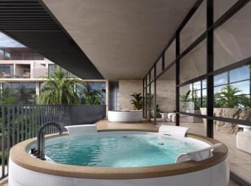 Departamento · 83m² · 2 Recámaras · 1 Estacionamiento · Penthouse Garden en Venta de 2 Recámaras con Doble Altura Terraza – Estilo Resort
