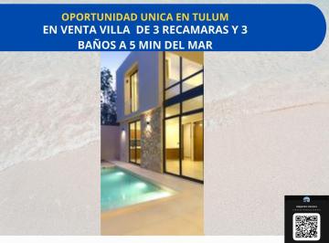Villa · 228m² · 3 Recámaras · 2 Estacionamientos · Villa en Venta de 3 Recamras con Alberca Ubicada en Tulum