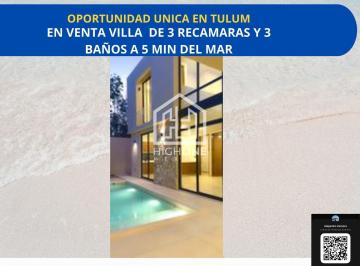 Villa · 228m² · 3 Recámaras · 2 Estacionamientos · Villa en Venta de 3 Recamras con Alberca Ubicada en Tulum