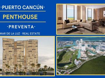 Departamento · 232m² · 3 Recámaras · 2 Estacionamientos · Penthouse de 3 Recámaras con Terraza, Muelle y Vista a La Laguna. Puerto Cancún.