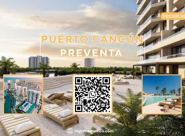 Departamento · 172m² · 2 Recámaras · 2 Estacionamientos · Departamento 2 Recámaras con Terraza en Puerto Cancún. Vista Al Mar. Amenidades de Lujo.