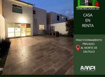 Casa de 2 habitaciones, Saltillo · Casa de Renta Al Norte de Saltillo en Fracc Privado