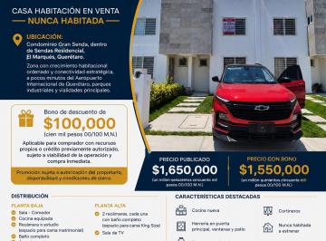 Casa en Venta de 2 habitaciones Fraccionamiento La Pradera · Casa en Venta en Sendas Residencial
