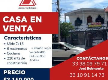Casa de 6 habitaciones, Guadalajara · Casa en Colonia San Andrés