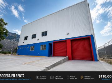 Nave industrial , Santa Catarina · Bodega Industrial en Renta Santa Catarina 1,042 m² con Andenes y Patio