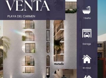 Departamento · 61m² · 1 Recámara · 1 Estacionamiento · Departamento a La Venta en Playa del Carmen de 1 Habitacion