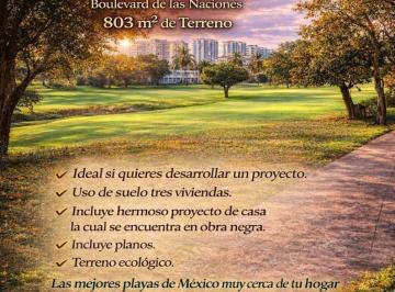 Terreno / Lote · 450m² · 3 Recámaras · 6 Estacionamientos · Terreno Frente Golf Mayan Palace