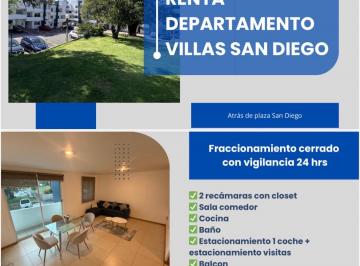Departamento · 78m² · 2 Recámaras · 2 Estacionamientos · Se Renta Departamento Villas San Diego
