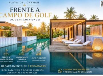Departamento · 187m² · 3 Recámaras · 2 Estacionamientos · Departamento en Venta 2 Recamaras Amenidades de Lujo Playa del Carmen