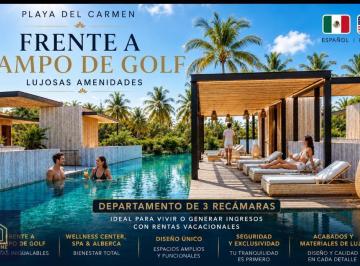 Departamento · 187m² · 3 Recámaras · 2 Estacionamientos · Departamento en Venta 2 Recamaras Amenidades de Lujo Playa del Carmen
