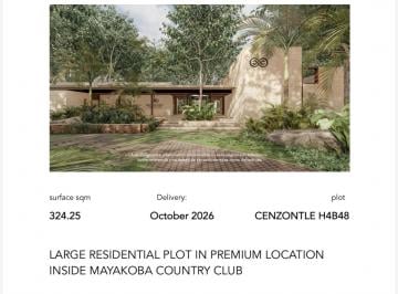 Terreno / Lote , Solidaridad · Terreno Residential de 325 m² en Mayakoba Country Club