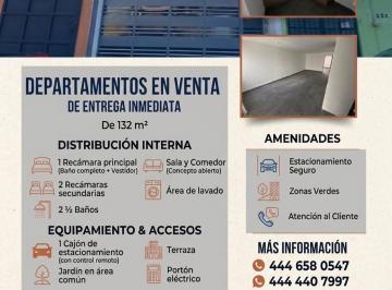 Departamento de 3 habitaciones, San Luis Potosí · Estrena Tu Nuevo Departamento en El Paseo! (Entrega Inmediata)