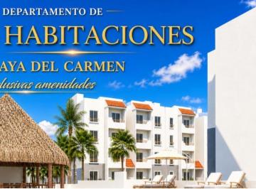 Departamento · 101m² · 3 Recámaras · 2 Estacionamientos · Departamento en Venta de 3 Dorm. con Amenidades en Playa del Carmen