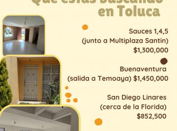 Casa de 3 habitaciones, Toluca · Casas Residenciales y Medio Residencial en Todo Toluca