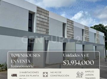 Casa · 141m² · 3 Recámaras · 2 Estacionamientos · Townhouse en Venta en Temozón Norte, Mérida, Yucatán