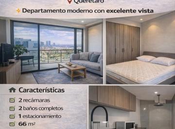 Departamento · 66m² · 2 Recámaras · 1 Estacionamiento · Departamento en Renta de 66 m² en Centro Sur Highpark