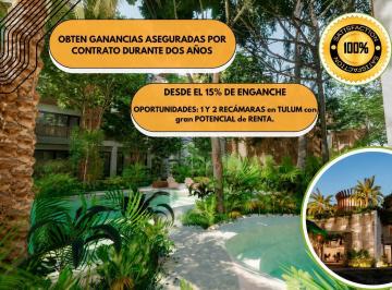 Departamento · 45m² · 1 Recámara · 1 Estacionamiento · Departamento 1 Recamaras, Ganancia Asegurada por Contrato, Zona con Asfalto