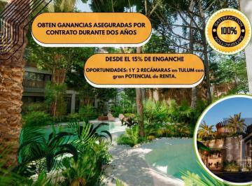 Departamento · 45m² · 1 Recámara · 1 Estacionamiento · Departamento 1 Recamaras, Ganancia Asegurada por Contrato, Zona con Asfalto