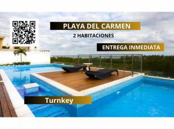 Departamento · 48m² · 2 Recámaras · 1 Estacionamiento · Departamento en Venta Playa del Carmen 2 Recámaras Cerca del Mar con Alberca Roof y Gimnasio
