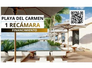 Departamento · 63m² · 1 Recámara · 1 Estacionamiento · Departamento en Venta Playa del Carmen 1 Recámara con Alberca y Estacionamiento