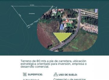 Terreno comercial , Tula de Allende · Terreno Comercial 80 m Frente a Carretera - Cerca del Nuevo Walmart Tula