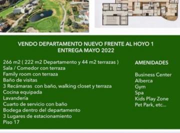 Departamento · 222m² · 3 Recámaras · 3 Estacionamientos · Departamento en Venta en Bosque Real