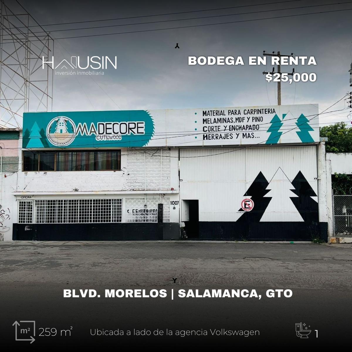 Warehouse for Rent. Blvd. Morelos. Salamanca, Gto.