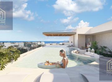 Departamento · 48m² · 1 Recámara · 1 Estacionamiento · En Venta Estudio en Playa del Carmen de 1 Habitacion con Alberca y Gym