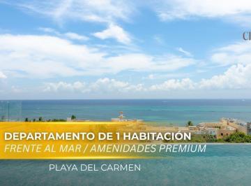 Departamento · 44m² · 1 Recámara · 1 Estacionamiento · Departamento de 1 Habitación en Playa del Carmen Frente Al Mar | Alberca y Gimnasio