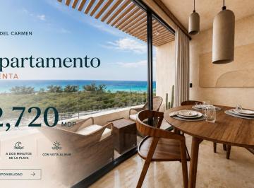 Departamento · 36m² · 1 Recámara · 1 Estacionamiento · Estudio Preventa en Playa del Carmen con 1 Habitación con Vista Al Mar y Cerca del Mar