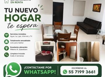 Departamento de 1 habitación, Querétaro · Departamento Amueblado en Planta Baja con Servicios Incluidos