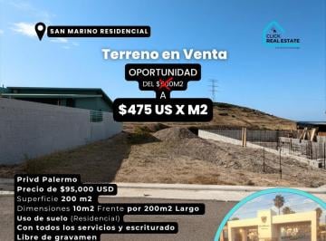 Terreno / Lote , Tijuana · Terreno de 200 m² en Venta, Residencial San Marino