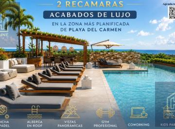 Departamento · 92m² · 2 Recámaras · 2 Estacionamientos · Departamento de Lujo en Venta 2 Recamaras Gym Equipado, Cancha de Padel, Alberca, Solarium