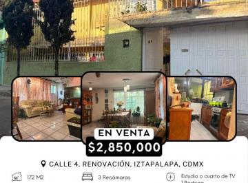 Casa de 3 habitaciones, Iztapalapa · Casa en Venta en Renovación Iztapalapa, Cdmx