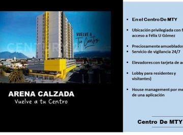 Departamento · 70m² · 2 Recámaras · 1 Estacionamiento · Departamento de 2 Recámaras Amueblado en El Centro de Mty