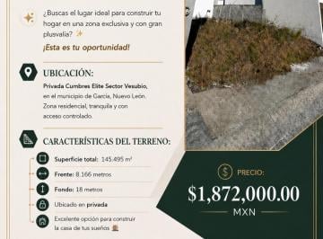 Terreno / Lote , García · Terreno en Venta Cumbres Élite Premier