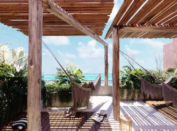 Departamento · 37m² · 1 Estacionamiento · Bonitos Estudios en Venta en Tranquilo Condominio de Playa del Carmen P3952