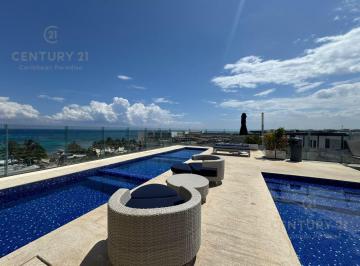 Departamento · 121m² · 2 Recámaras · Renta Departamento Amueblado con Jacuzzi Cruz con Mar | Playa del Carmen | P3786