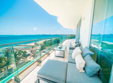 Departamento · 505m² · 3 Recámaras · 2 Estacionamientos · Departamento 3 Recamaras en Renta Frente Al Mar | Sls Puerto Cancun | C3831