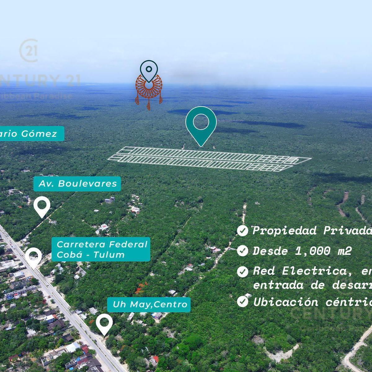 Hermosos Lotes Residenciales en Venta a en Francisco Uh May a 20 Minutos de Tulum P3998