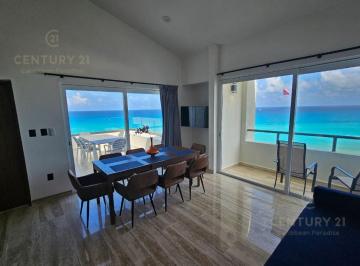 Departamento · 195m² · 3 Recámaras · 3 Estacionamientos · Penthouse 3 Recamaras en Renta con Vista Al Mar | Condominio Solymar Cancun | C3957