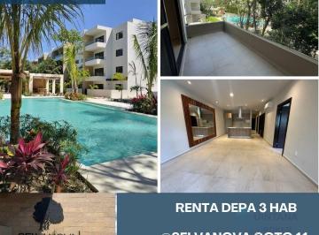 Departamento · 109ha · 3 Recámaras · Departamento en Renta en Playa del Carmen Centro