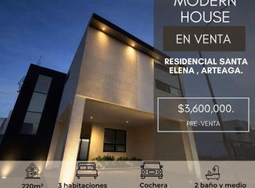 Casa de 3 habitaciones, Arteaga · Venta Santa Elena Arteaga