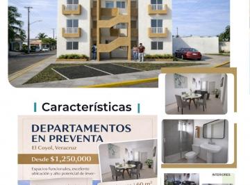 Departamento · 60m² · 2 Recámaras · 1 Estacionamiento · Departamento en Venta en El Coyol 2 Recamaras