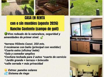 Casa en condominio de 3 habitaciones, Zapopan · Casa en Renta Rancho Contento