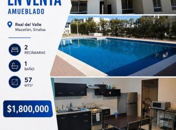 Departamento de 2 habitaciones, Mazatlán · Deparamento en Venta Amueblado en Mazatlan, Sinaloa (Real del Valle)