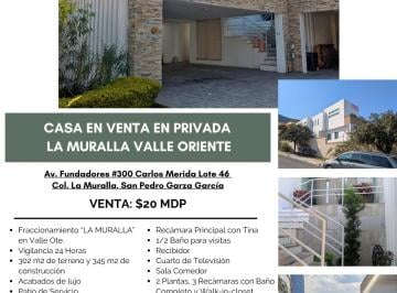 Casa de 3 habitaciones, San Pedro Garza García · Casa en Venta Privada La Muralla Valle Oriente