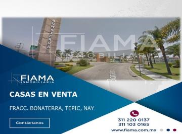 Casa de 3 habitaciones, Tepic · Casas en Venta Fracc. Bonaterra, Tepic, Nay.